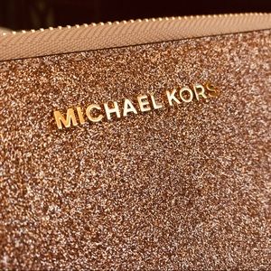 Michael Kors Rose Gold Glitter Wallet